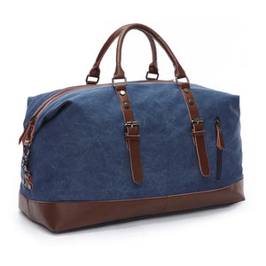 Leather Canvas Duffel Bag